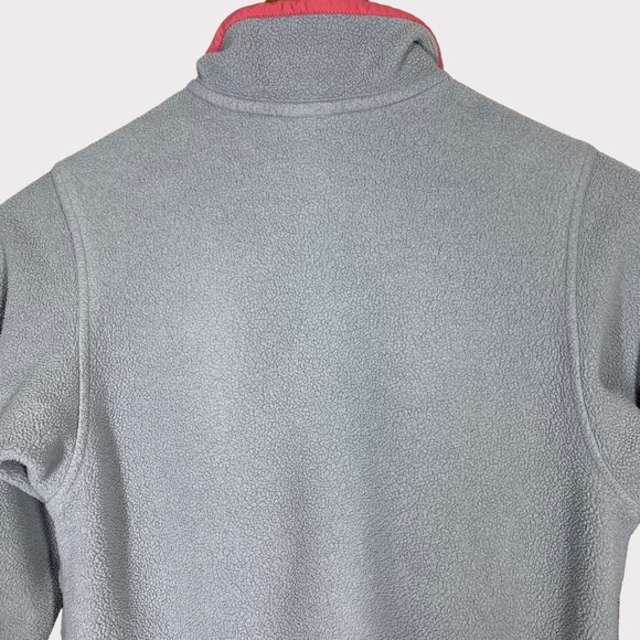 Patagonia Girls’ Lightweight Synchilla Snap-T Fleece Pullover Gray Pink M 10 - Picture 5 of 9